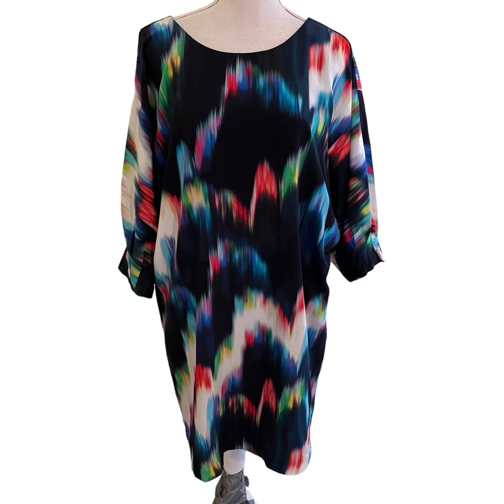 Trina Turk Multi-Color Watercolor Cocoon Dress